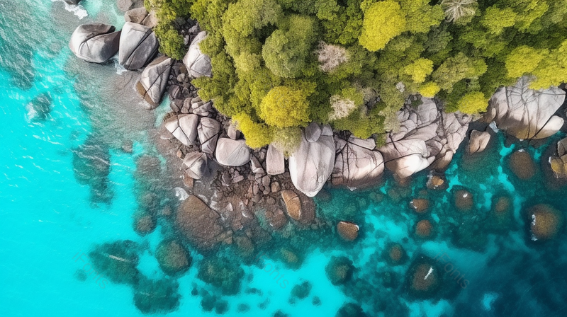 海岸线安斯皇家马埃岛塞舌尔,高清,摄影图,摄影图片,图片大全,摄影图免费下载